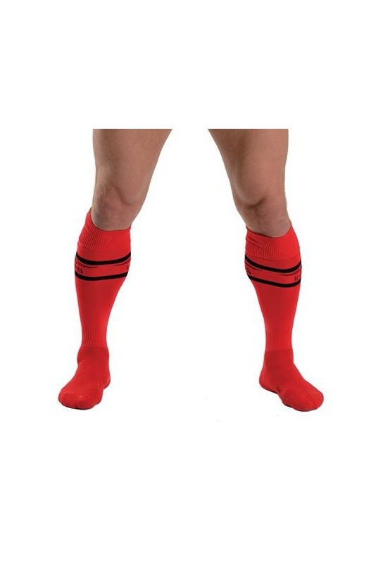 Chaussettes hautes URBAN FOOTBALL SOCKS Rouge-Noir 