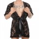 Peignoir court Dentelle Night Lace Noir