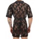 Peignoir court Dentelle Night Lace Noir 