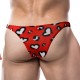 Slip sexy Brazilian Rouge-Coeurs 
