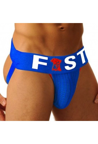 Jockstrap Fist Logo Bleu 
