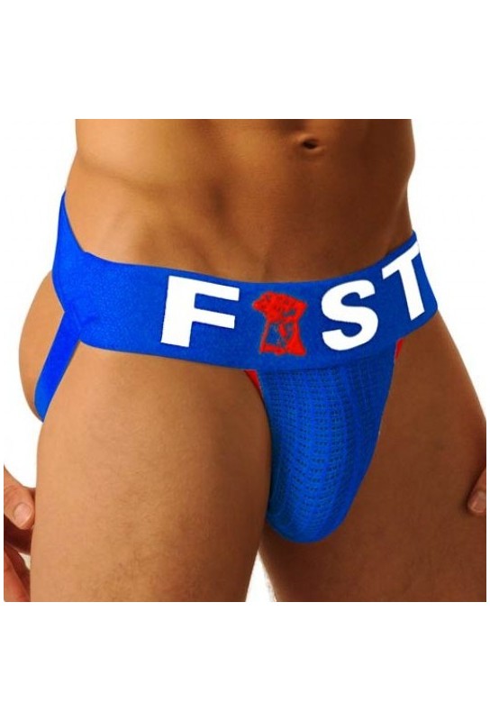 Jockstrap Fist Logo Bleu 