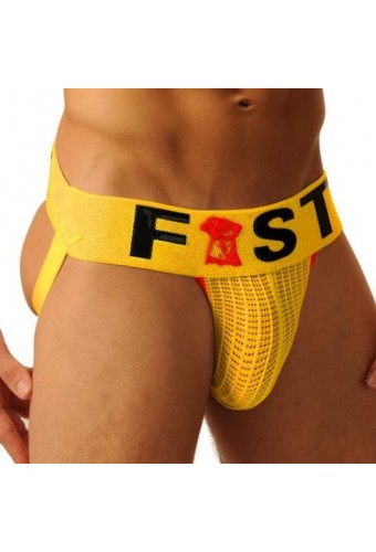 Jockstrap Fist Logo Jaune 