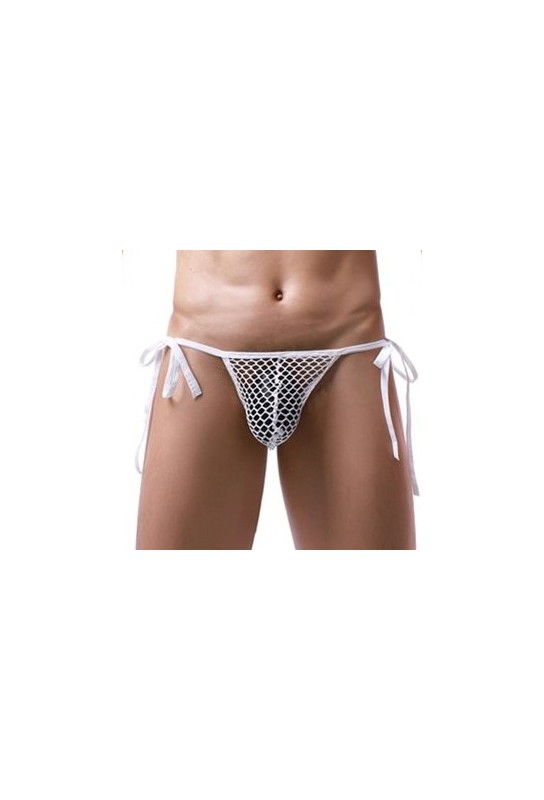 Slip Filet à Cordons NET LOOP Blanc 
