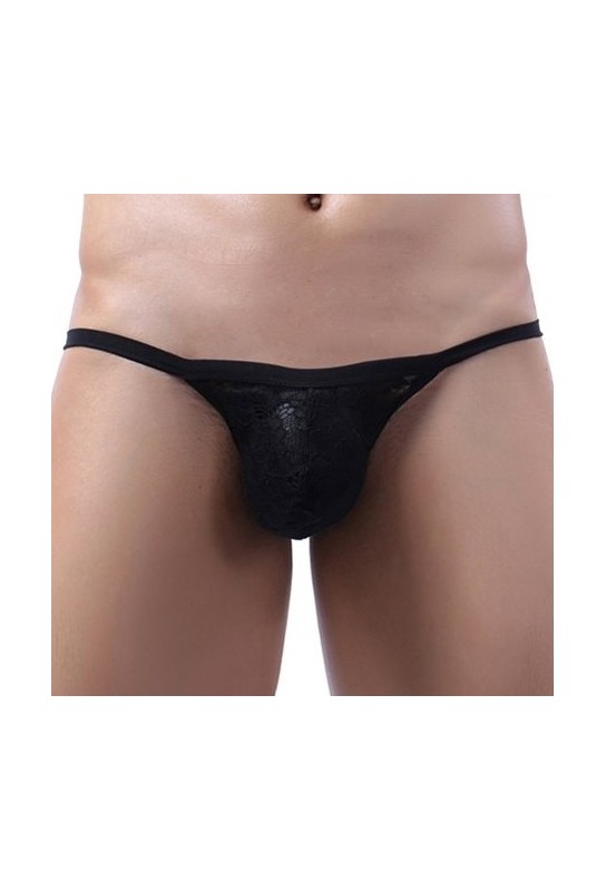 String Dentelle Osta Noir 