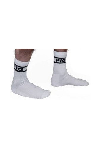 Chaussettes blanches PIG x 2 Paires 