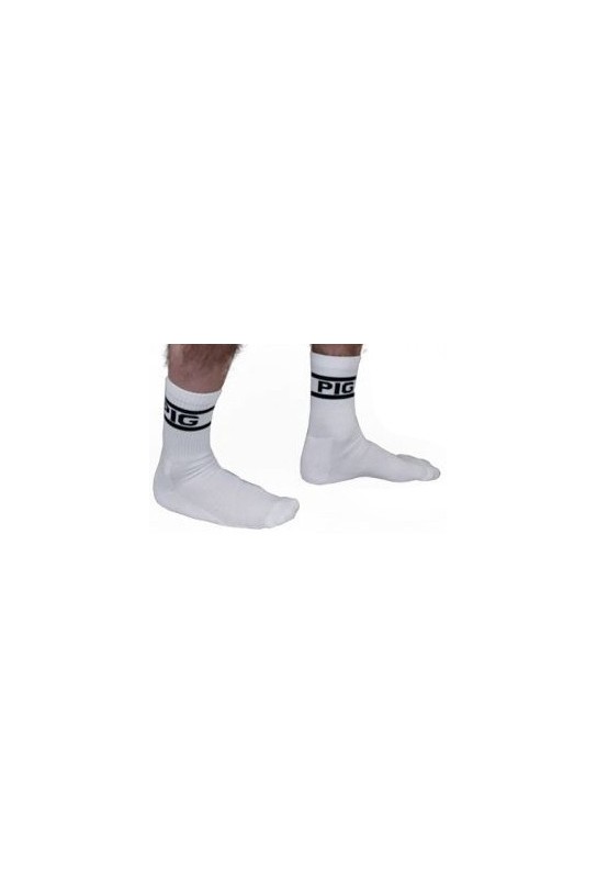 Chaussettes blanches PIG x 2 Paires 