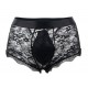 Boxer ouvert en dentelle Lacien Noire 