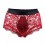 Boxer ouvert en dentelle Lacien Rouge