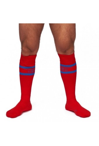 Chaussettes hautes Urban Football Socks Rouge-Bleu 