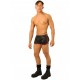 Short en cuir Fist Noir-Rouge 