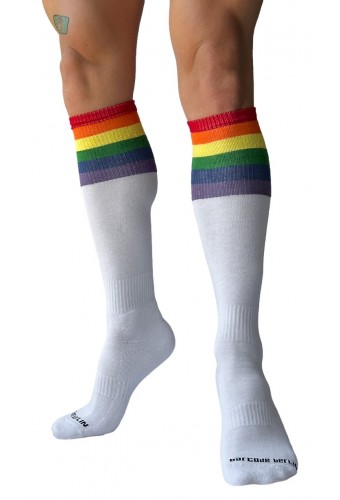 Chaussettes hautes Pride Football Blanches 