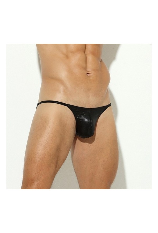 Slip sexy Shiny Line Noir 