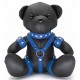 Ours en cuir Bendy The Bdsm Teddy Bear Bleu 