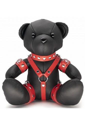 Ours en cuir Bendy The Bdsm Teddy Bear Rouge 
