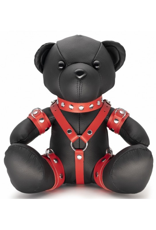 Ours en cuir Bendy The Bdsm Teddy Bear Rouge 