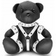 Ours en cuir Bendy The Bdsm Teddy Bear Blanc 