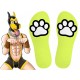 Chaussettes Paw Kinky Puppy Jaunes Fluo 
