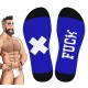 Chaussettes Hautes HANKY FUCK SneakXX Bleues 