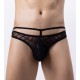 String Transparent Hollowout Noir 