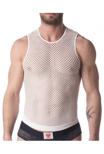 Débardeur Filet Stefano Blanc 