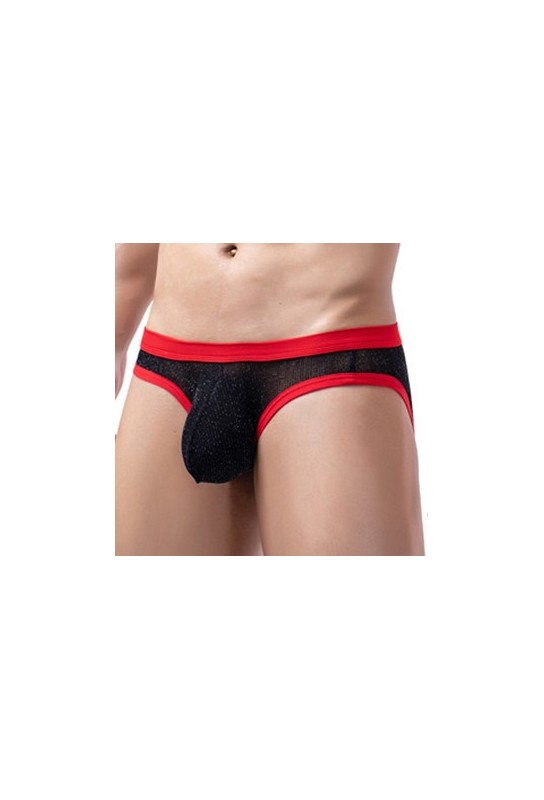 Slip Clipo Noir-Rouge 