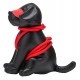Chien en Simili Rover 24cm Noir 