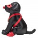 Chien en Simili Bandit 24cm Noir 