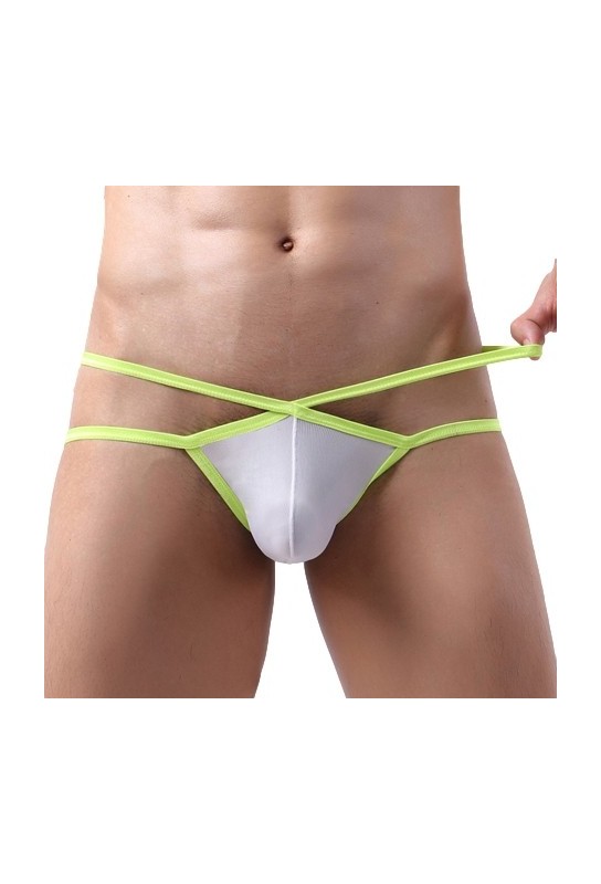 Jockstrap Bellicross Blanc-Jaune fluo 