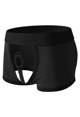 Boxer Ouvert avec Anneau Opcock Noir 