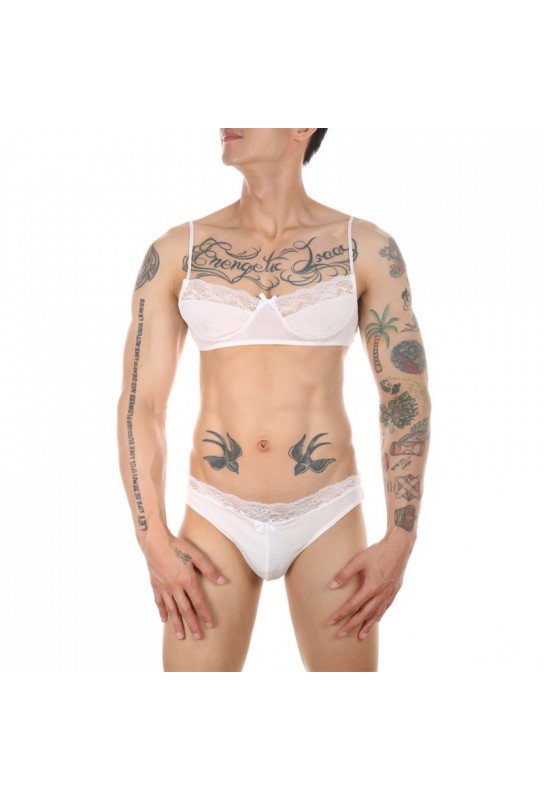Ensemble Slip et Bra Tarmina Blanc 