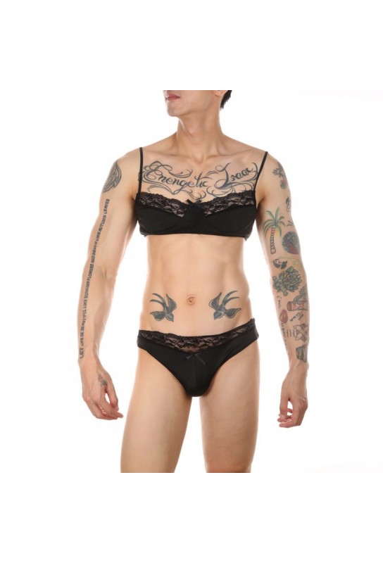 Ensemble Slip et Bra Tarmina Noir 