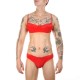 Ensemble Slip et Bra Tarmina Rouge 