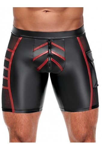 Short avec zip Ormeto Noir-Rouge 