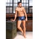 Boxer avec zip Eclino Bleu métallisé 