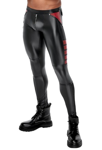 Pantalon ORMETO Noir-Rouge 