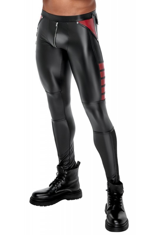 Pantalon ORMETO Noir-Rouge 