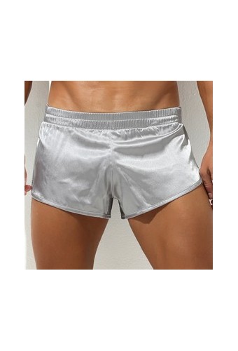 Short avec Jock Slit Argenté 