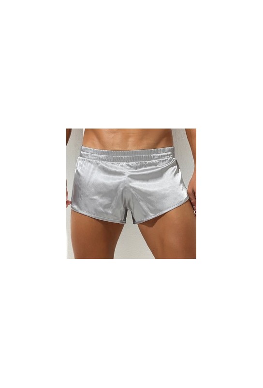 Short avec Jock Slit Argenté 