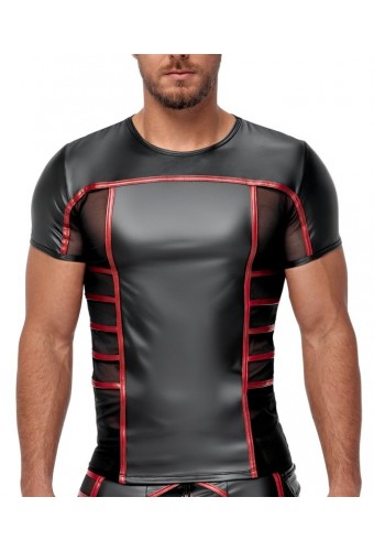 T-shirt TOP ORMETO Noir-Rouge 