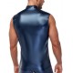 Débardeur avec zip Top Andio Bleu métallisé 