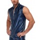 Débardeur avec zip Top Andio Bleu métallisé 