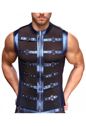 Veste avec zip Top Eclino Bleu métallisé 