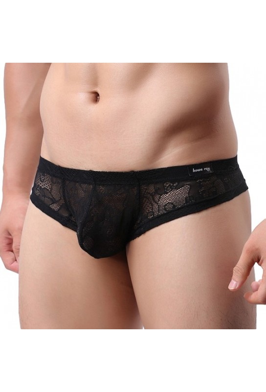String en dentelle VERY LOW Noir 