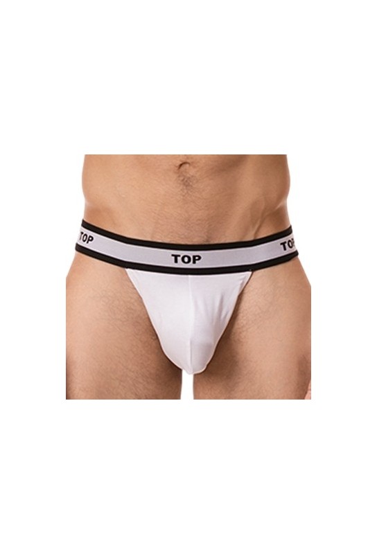 String Cache-sexe Top Blanc 