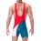 Body Singlet Luckenwalde Rouge-Bleu pétrole
