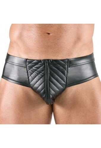 Slip sexy ouvert Maten Noir 