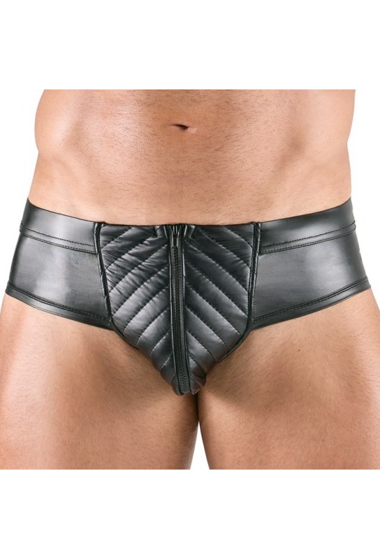 Slip sexy ouvert Maten Noir 