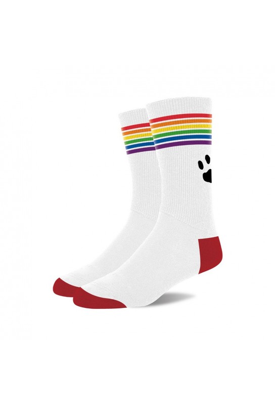 Chaussettes Pride Blanc-Rainbow 
