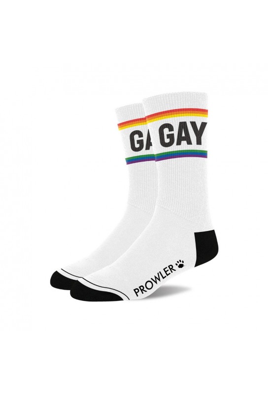 Chaussettes Gay Blanc-Rainbow 